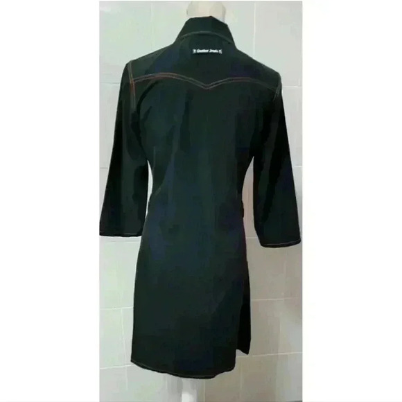 Jean Paul Gaultier Military Midi Zip Up Dress Luxury Designer Jacket Dress - Picture 2 of 8